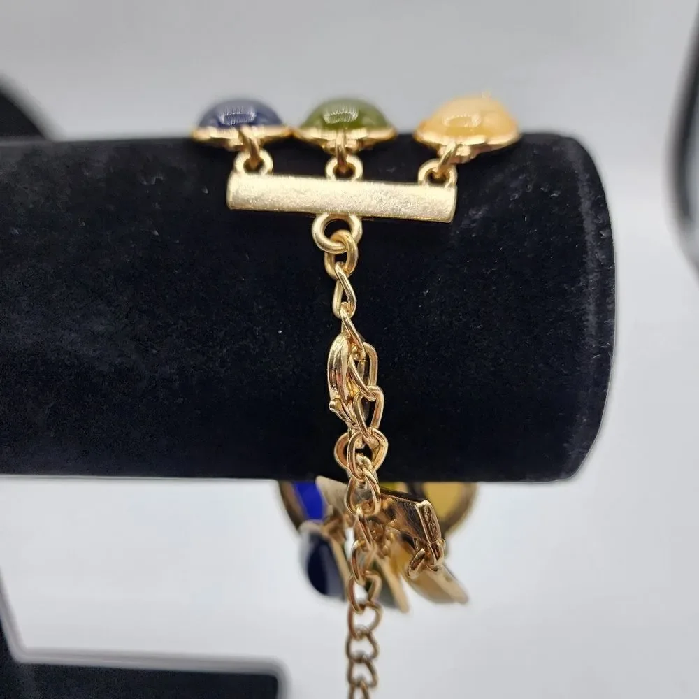 Teardrop triple strand bracelet